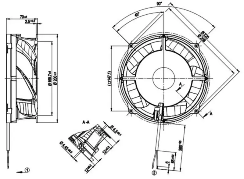 German ebmpapst fan W1G180-AB11-32 32/60V cooling fan