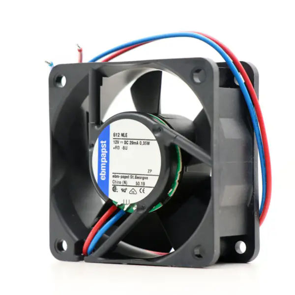 Tamaño 60 x 60 x 25mm 12 V DC Caudal de aire 21m3/ h 2500rpm 612NLE Ventilador de refrigeración Ebmpapst