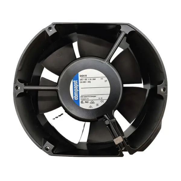 tamaño 150 x 172 x 51mm 24 V DC flujo de aire 480m3 / h 4000rpm 6424H ebmpapst ventilador de refrigeración