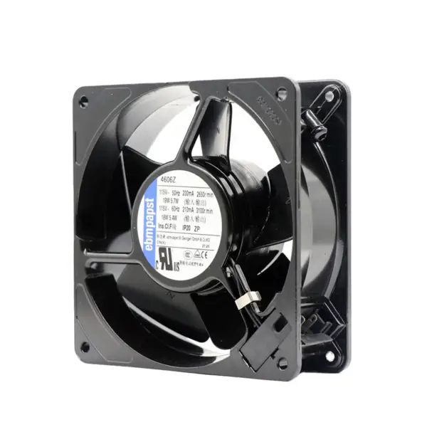 Tamaño 120 x 120x 38mm 115 V AC Caudal de aire 180 m3 /h 3100rpm 4606Z ventilador de refrigeración ebmpapst
