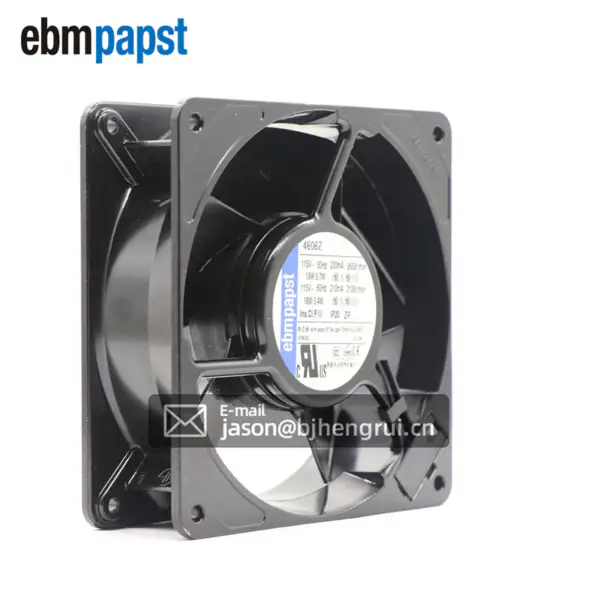 Tamaño 120 x 120x 38mm 115 V AC Caudal de aire 180 m3 /h 3100rpm 4606Z ventilador de refrigeración ebmpapst