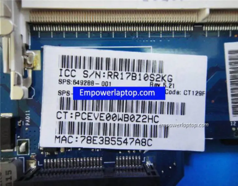 Placa base HP G6 G6-1000 G6-2000 649288-001