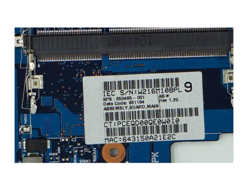Placa base HP 650485-001 DV4 DV4T