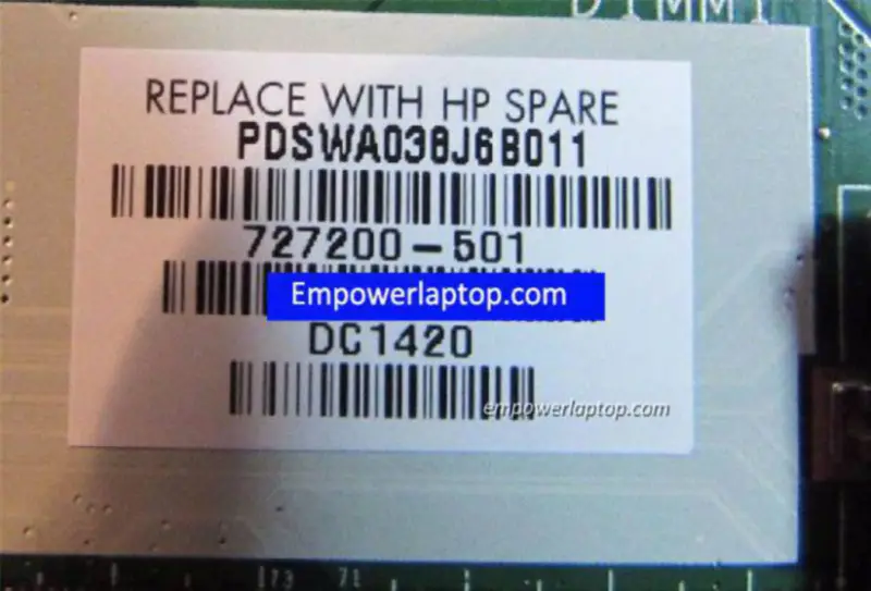 Placa base HP 14 TOUCHSMART A6-5200 727200-501