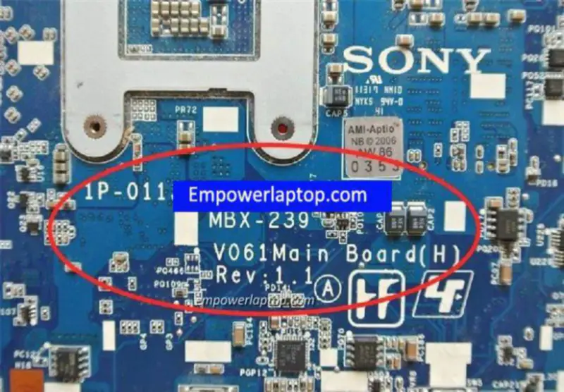 Placa base Sony VPC-CB MBX-239 A1848532A 1P-0113201-8011