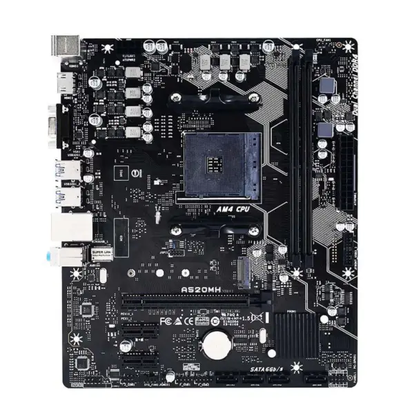A520mh Para Biostar Placa Base A520 Socket Am4 64gb Ddr4 M.2 Micro Atx