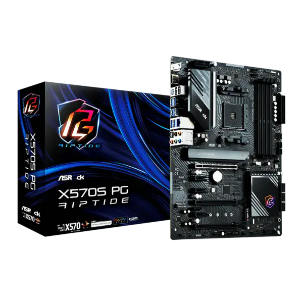 AsRock Placa Base Am4 2000 3000 4000 G-series 5000 Y 5000 G-series X570s Pg Riptide