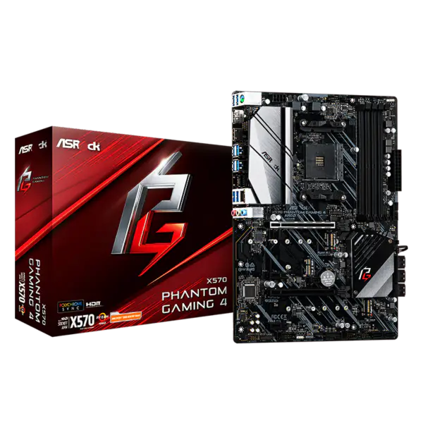 AsRock Placa Base Am4 Socket 2000 3000 4000 G-series 5000 Y 5000 G-series Cpu X570 Phantom Gaming 4