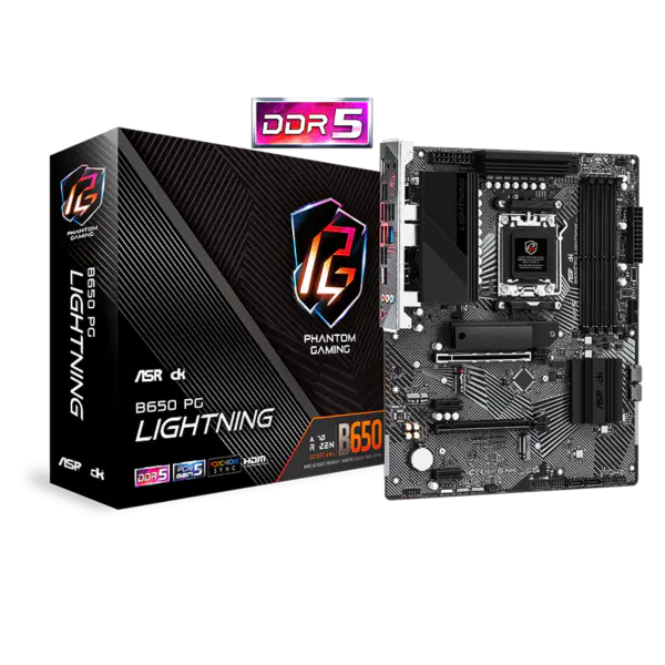 Asrock Atx Placa Base B650 Pg Light Ning Ddr5 Am5 Soporte Cpu 7950x 7900x 7700x 7600x