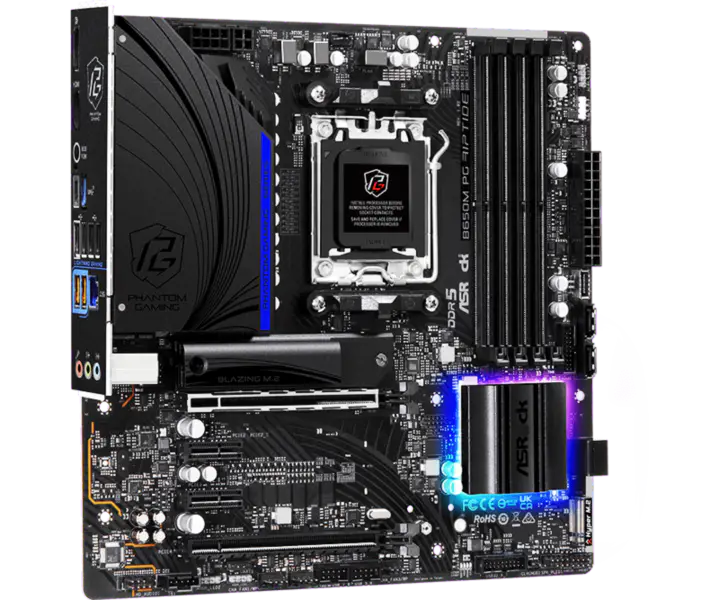 AsRock M-atx Placa Base B650e Steel Legend Wifi Ddr5 Am5 Soporte Cpu 7950x 7900x 7700x 7600x