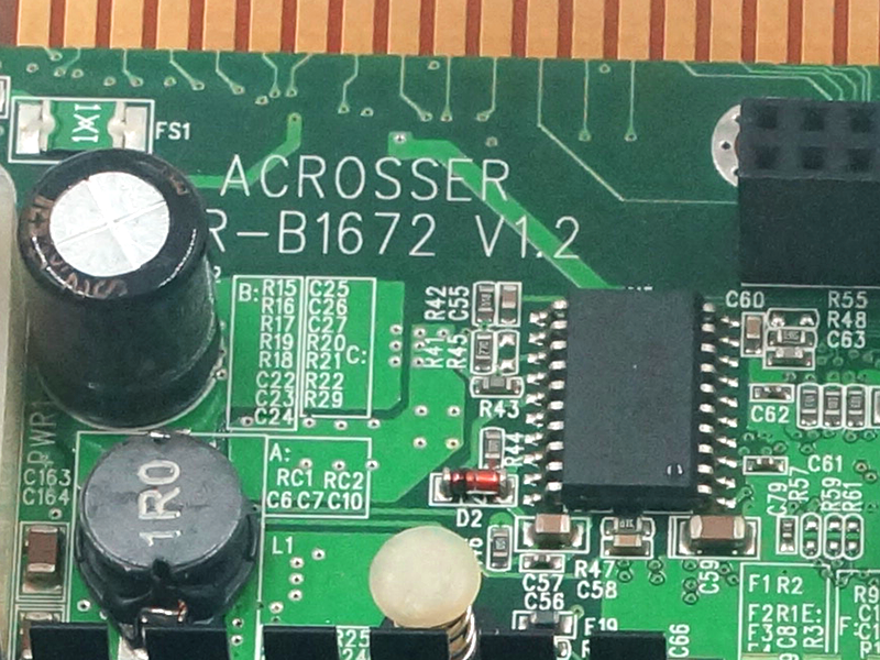 placa base industrial acrosser AR-B1672 V1.2