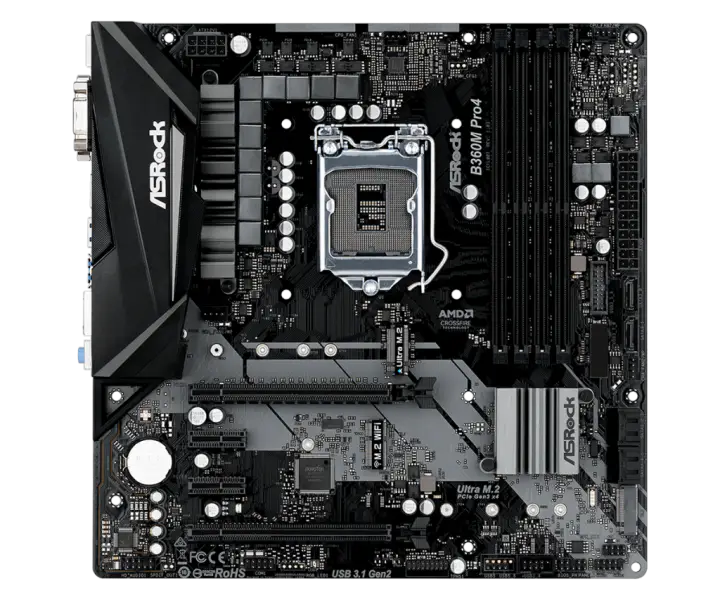 Placa base Asrock B360M Pro 4 LGA1151 DDR4 64G M-ATX