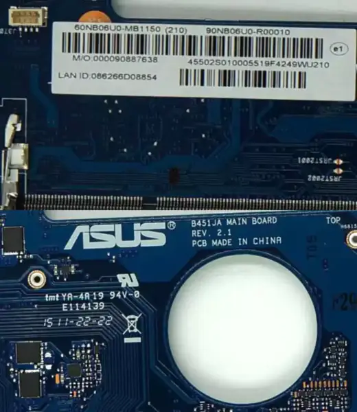 Placa base ASUS B451J B451JA