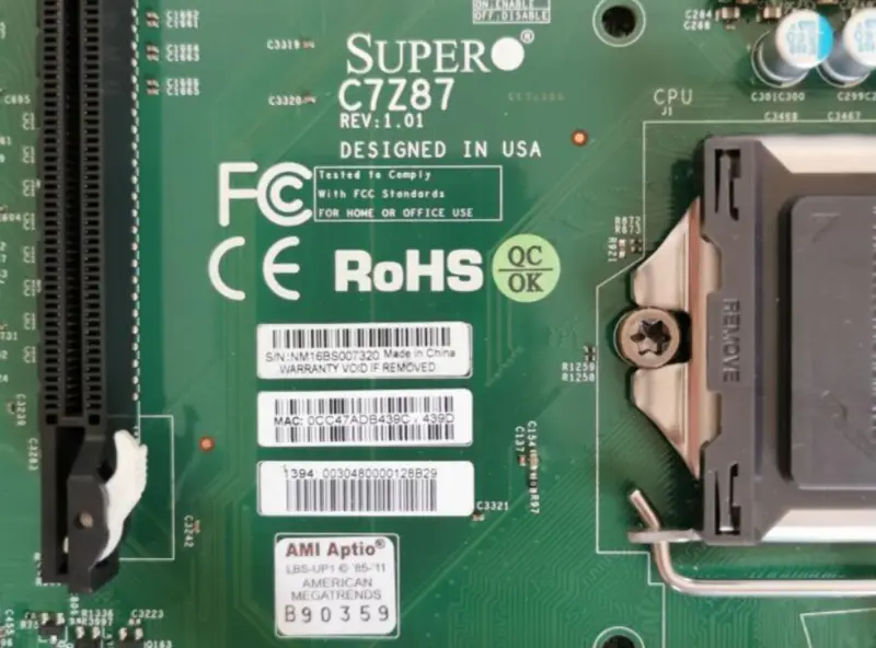 Supermicro C7Z87 Placa base gráfica monocanal para estaciones de trabajo