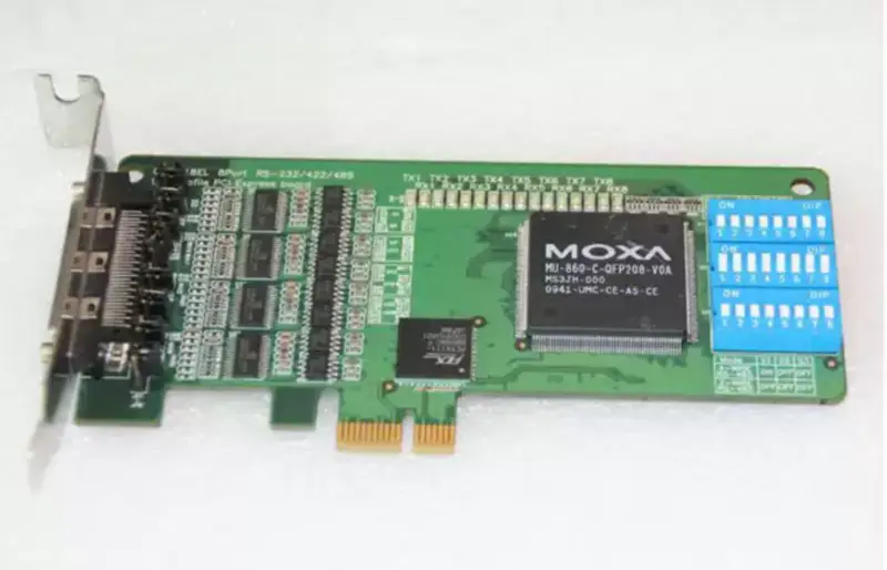 MOXA CP-118EL 8 PUERTOS RS-232/422/485 TARJETA SERIE PCIe placa base industrial