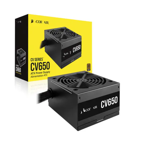 Cors Air Power Pc Fuente De Alimentación Cv650 650w Atx Fuente De Alimentación Alta 80plus Ventilador Bajo Ruido Rps0128