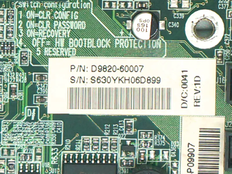 Placa base HP D9820-60007