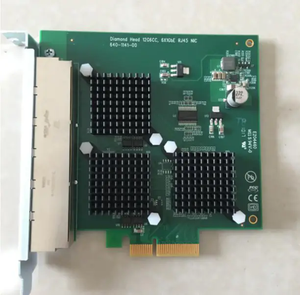 Diamond Head 12G6CC Tarjeta de red Gigabit Ethernet de 6 puertos PCI-E X4