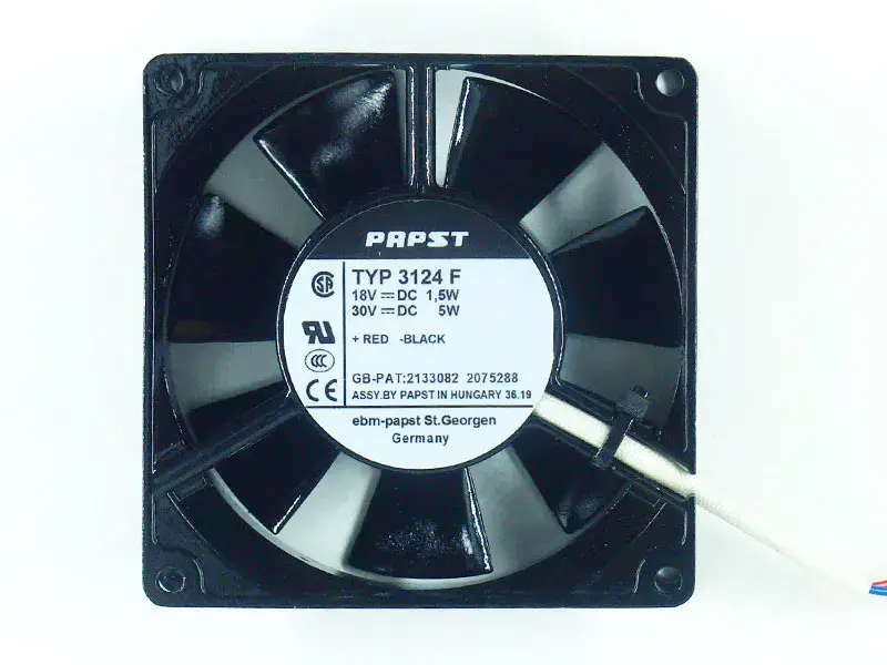 Ventilador PAPST TYP3124F DC 18V 5w 30V