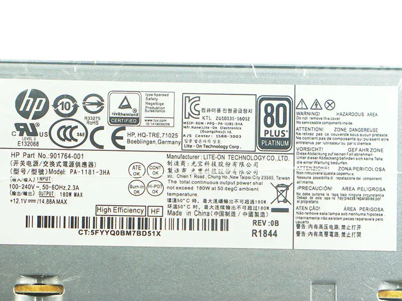 Fuente de alimentación HP PA-1181-3HA 901764-001