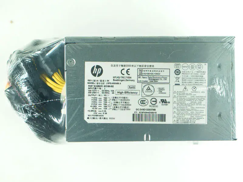 633186-002 DPS-600WB A Fuente de alimentación de 600 W para HP ENVY 810 Phoenix h9-1400t CTO