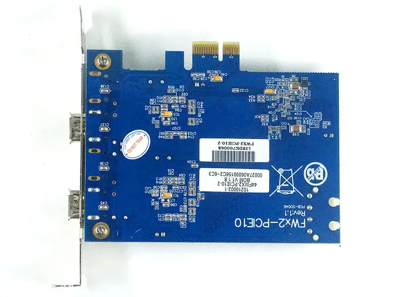 FWX2-PCIE10 Rev: 1.1 Tarjeta de captura FWX2-PCIE10-2 1394