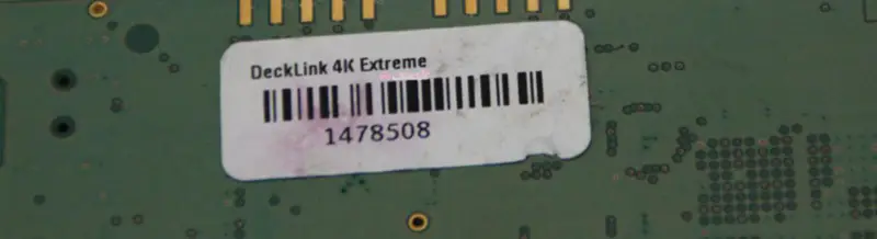 Tarjeta de captura DeckLink 4K Extreme de Blackmagic Design