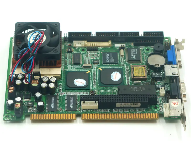 FB2502 VER:1.4 placa base con CPU y ventilador