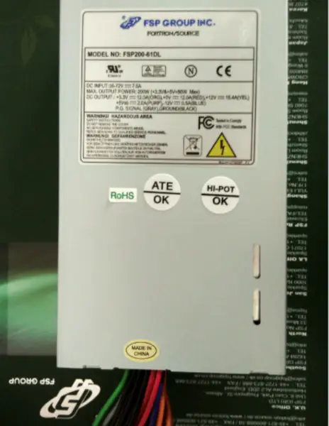 Fuente de alimentación 1U FLEX DC FSP200-61DL 36V-72VDC Entrada