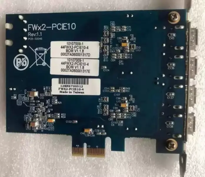 FWX2-PCIE10 Rev: 1.1 FWX2-PCIE10-4 Captador de tramas 1394