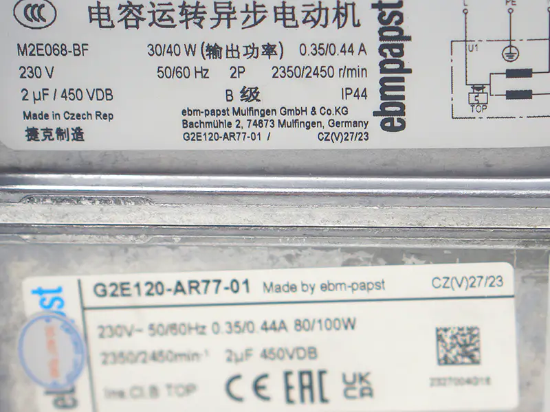Ventilador Ebmpapst G2E120-AR77-01