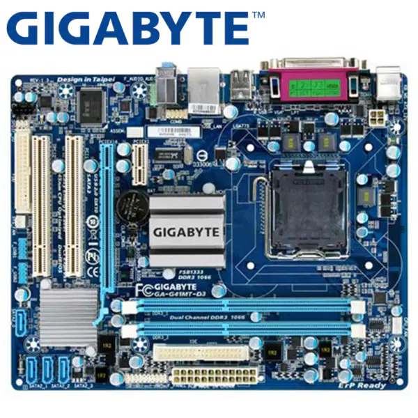 Gigabyte GA-G41MT-D3 Placa Base de Sobremesa G41 Socket LGA 775 Para Core 2 Pentium Celeron DDR3 8G