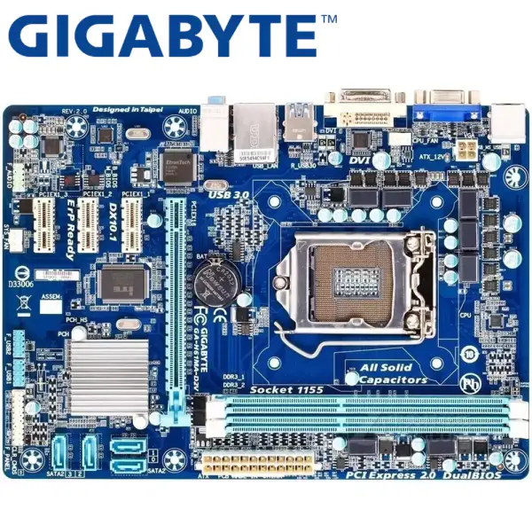 Gigabyte GA-H61MA-D2V Placa base de sobremesa H61 Socket LGA 1155 i3 i5 i7 DDR3 16G uATX