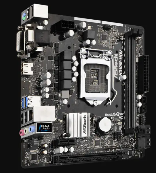 ASROCK H310M-HDV Placa Base H310 Socket LGA1151 DDR3 SATA3 USB3.0