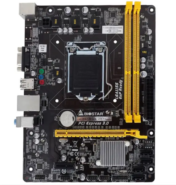 Placa base Biostar H61MGV H61 LGA1155 Todo de estado sólido
