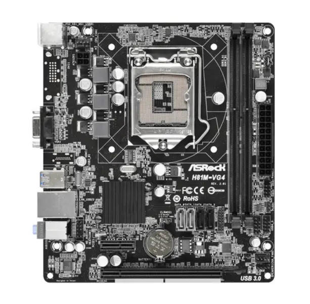 ASRock H81M-VG4 Placa Base LGA1150 H81 USB3.0 SATA3 DDR3 (Tamaño 17*22)
