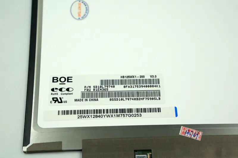12,5 pulgadas BOE LCD LP125WH2 TPB1 HB125WX1-100 HB125WX1-200 para HP EliteBook 820 Pantalla LCD 30pin