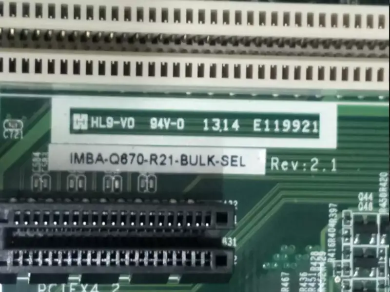 IEI IMBA-Q670-R21 REV 2.1 006B216-00-210-RS Placa base para equipos industriales