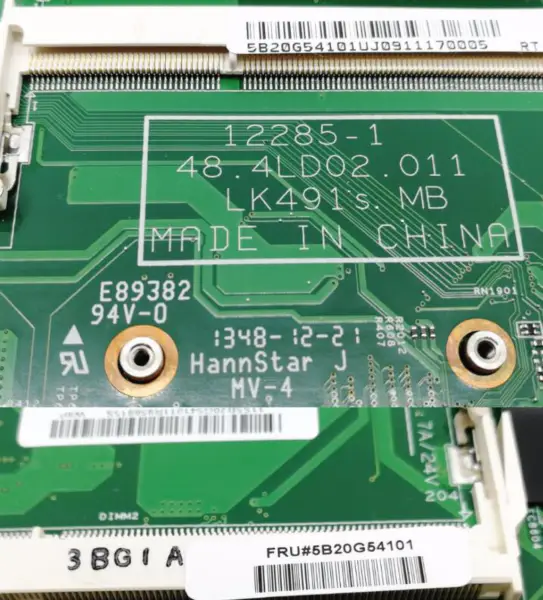 FRU:5B20G54101 Para Lenovo K4450 K4450A Placa base de portátil con SR1EF I5-4210U 12285-1 48.4LD02.011 Placa base 2G