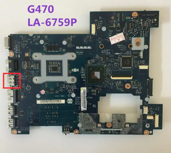 Placa base para portátil Lenovo G470 PIWG1 LA-6759P