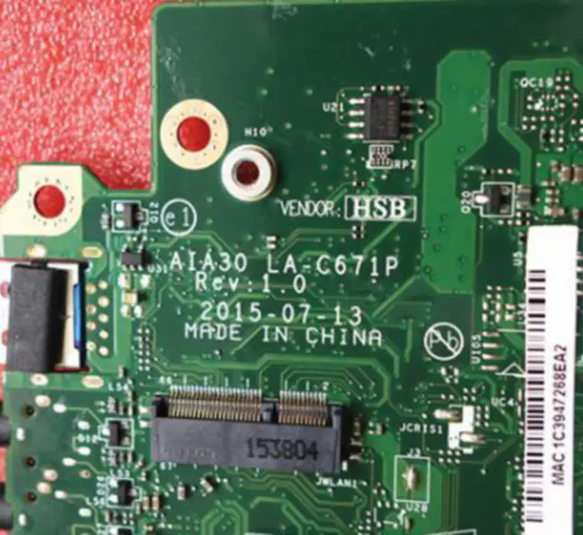 Placa base Lenovo S200Z C2000 AIO N3700 AIA30 LA-C671P IBSWSC 03T7441