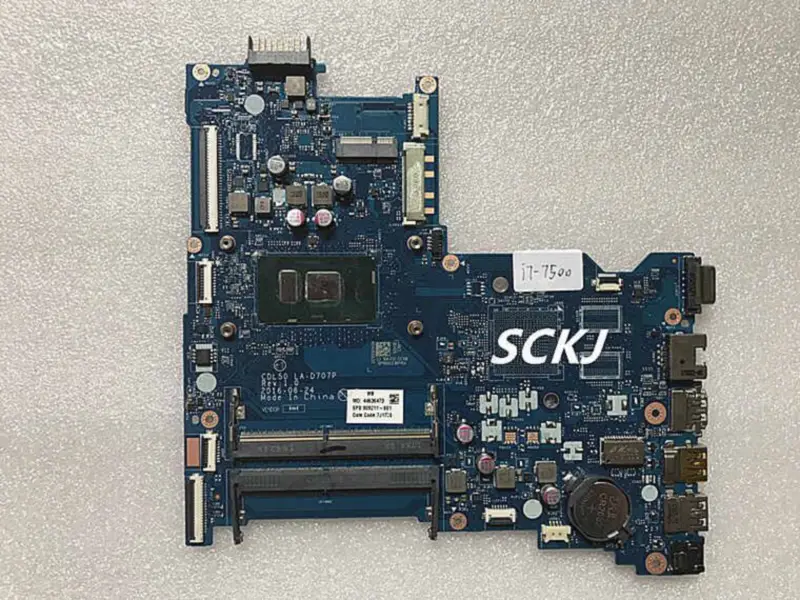 HP 15-AC 15-AY LA-D707P 909211-601 909211-001 i7-7500U Placa base