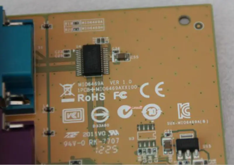 Tarjeta madre Sunix MIO6469A Serial Parallel PCI-e RS232 LPT1