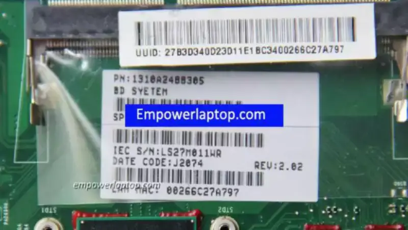 Toshiba NB510 V000268040 6050A2488301-MB-A02 N2800 Placa base