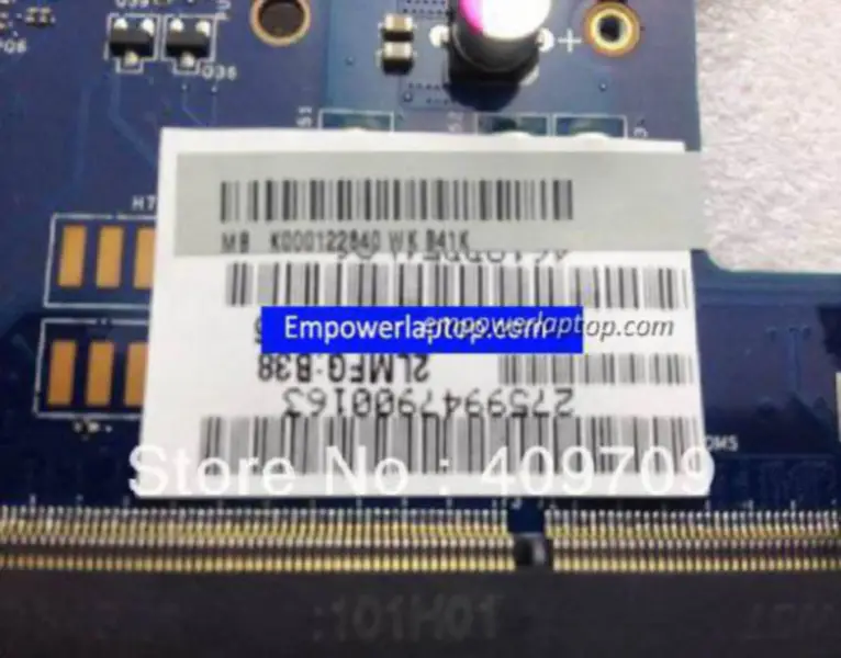 Toshiba K000122840 LA-7211P P775 Placa base