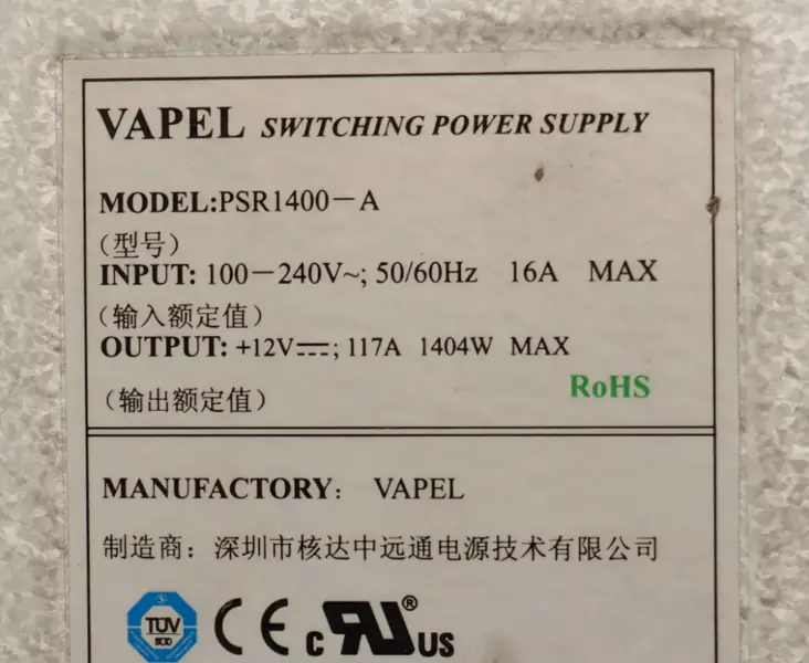 Fuente de alimentación Vapel H3C S7503E S7506E LSQM1AC1400 PSR1400-A