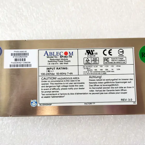 Fuente de alimentación conmutada Ablecom PWS-0050-M SP382-TS