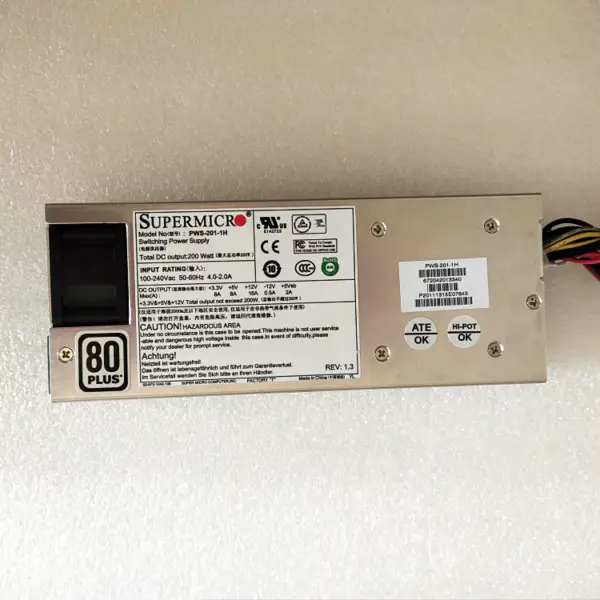 Fuente de alimentación Supermicro 1U 200W PWS-201-1H