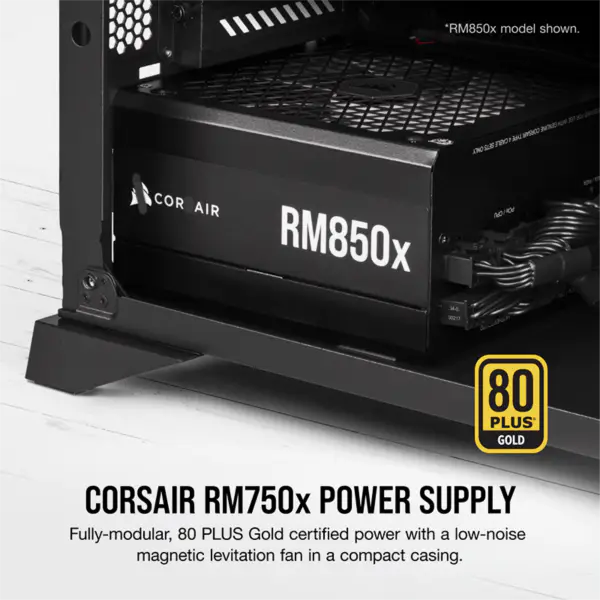 Cors Air Fuente De Alimentación Psu Rm750x 750w Certificación Oro Módulo Completo Fan Start-stop Intelligent Wake-up Rps0123