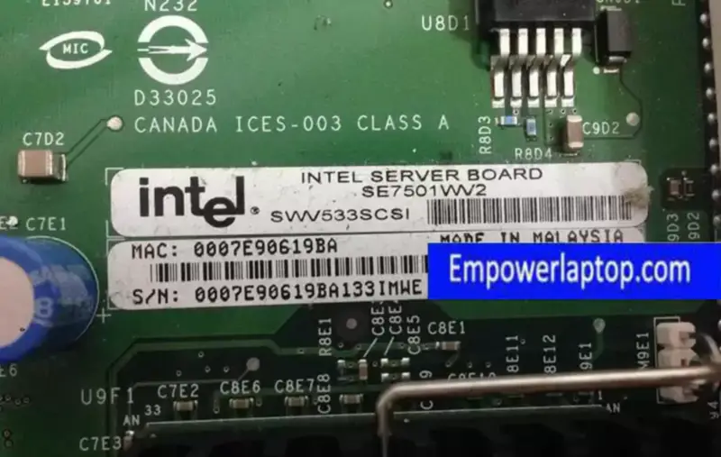 Tarjeta Intel SE7501WV2 dual 320MSCSI con placa base RAID Sever